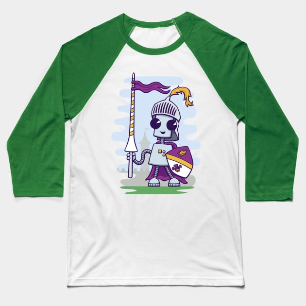 Ned the Knight Baseball T-Shirt by DoodleDojo